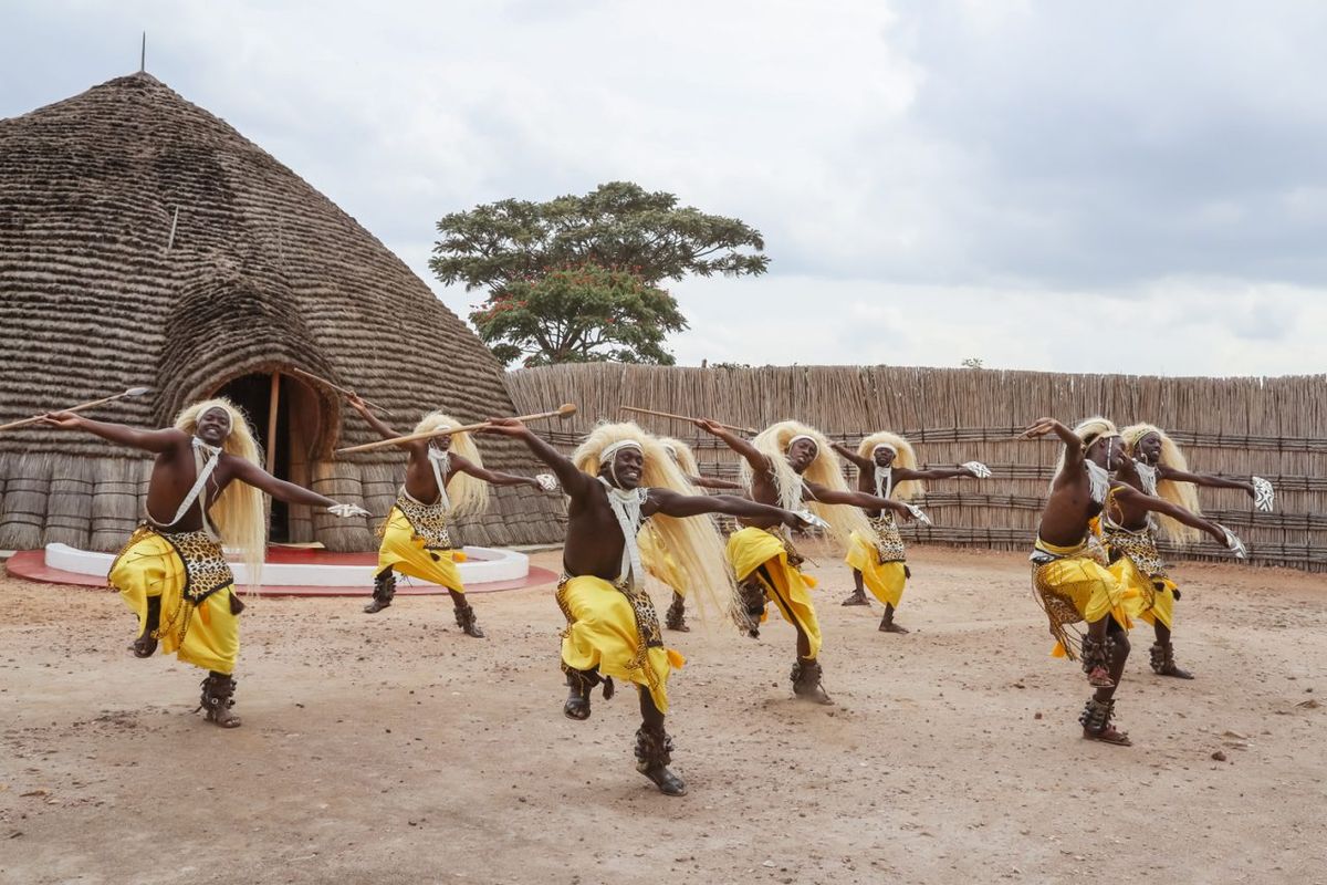 Traditional dancers in Rwanda, on the gorilla circuit
